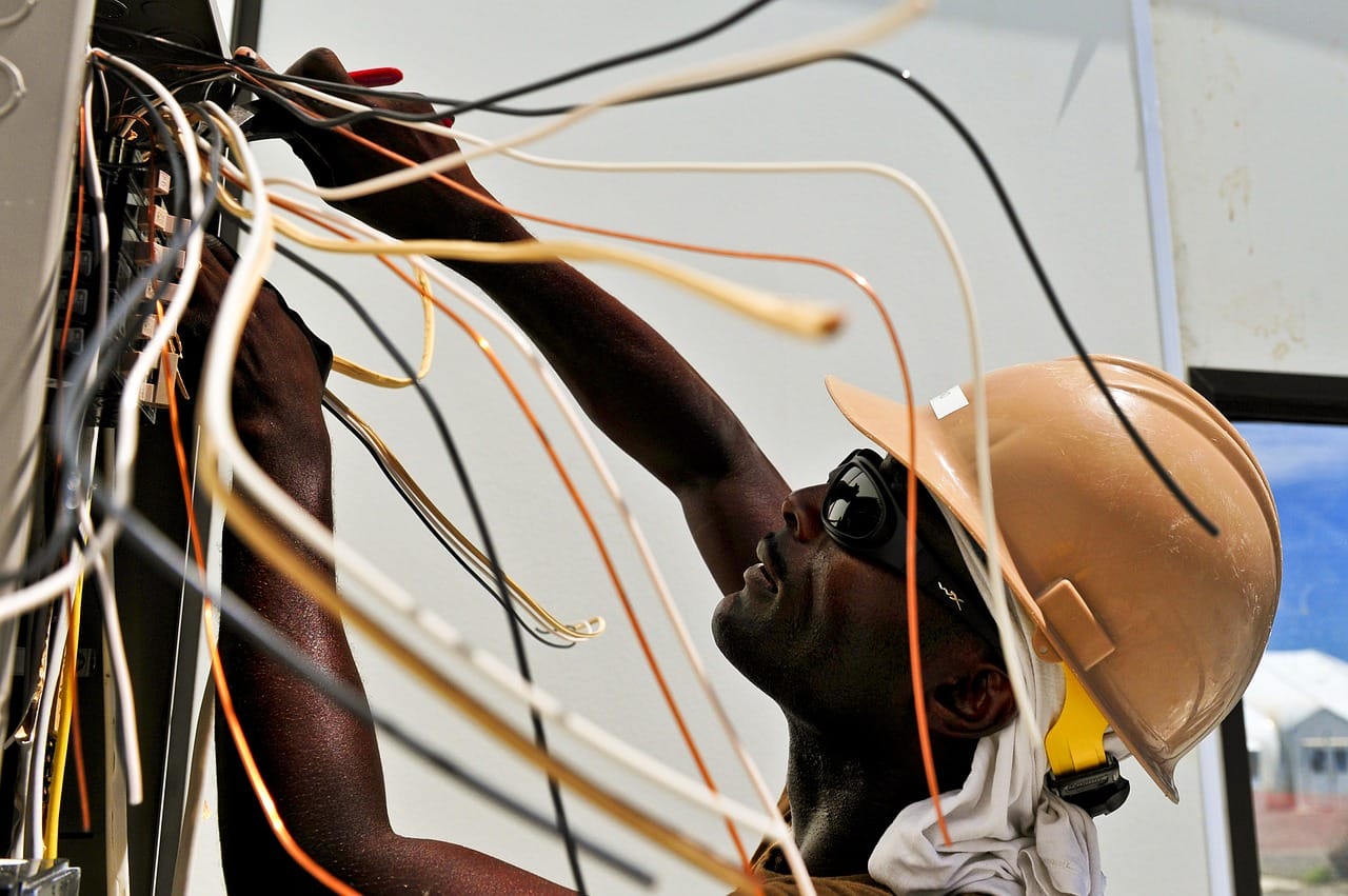 working on wires