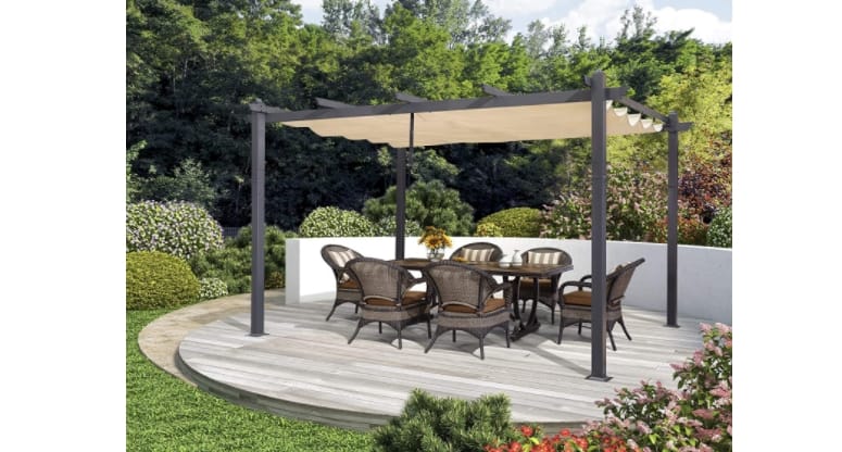 retractable garden gazebo