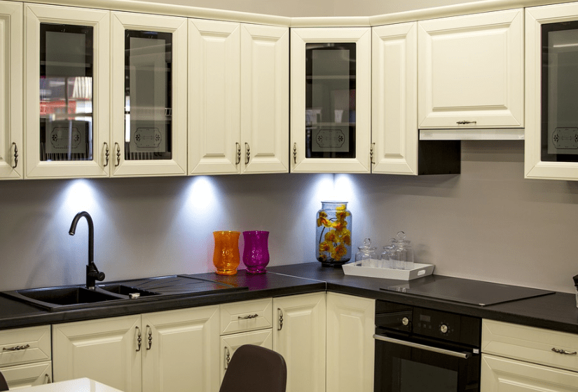 white kitchen cabinet